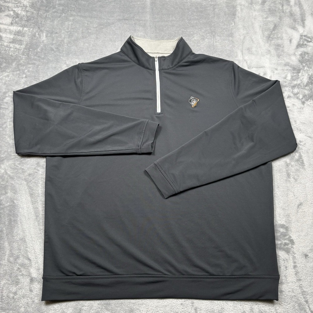 Oklahoma Cowboys Pullover Men XL Black Peter Millar Perth Performance 1/4 Zip